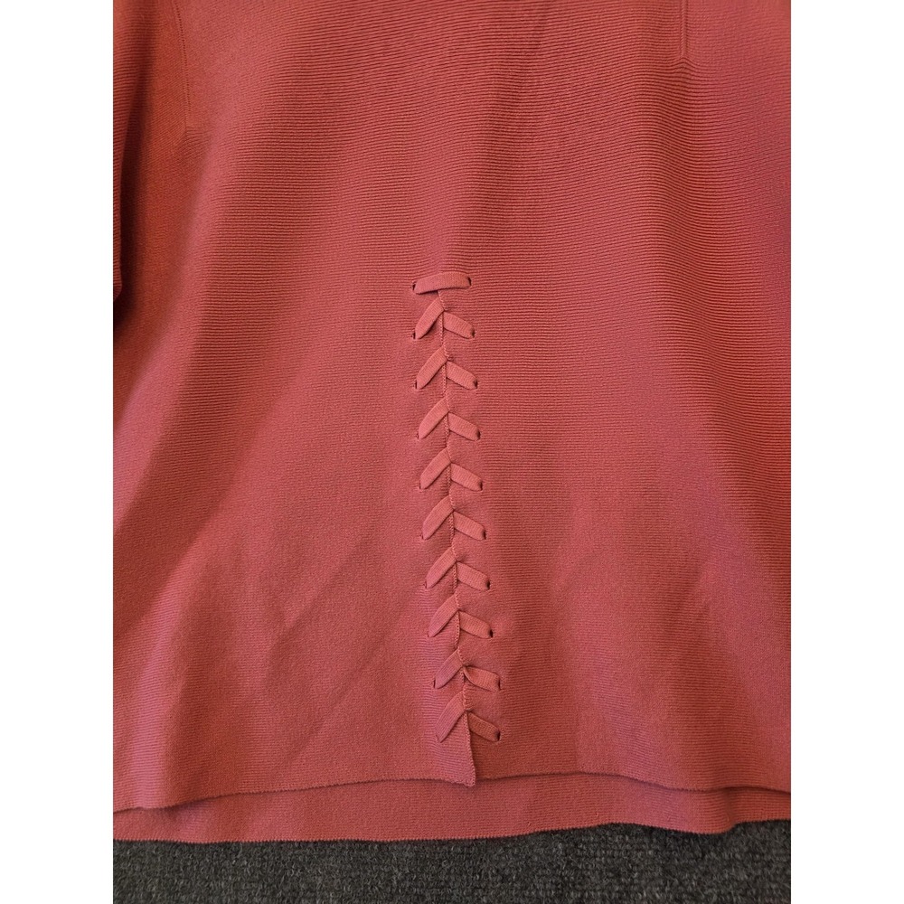 J Jill Sweater Womens Small Pink Boat Neck Long Sleeve Pullover Back Strap - Picture 10 of 12
